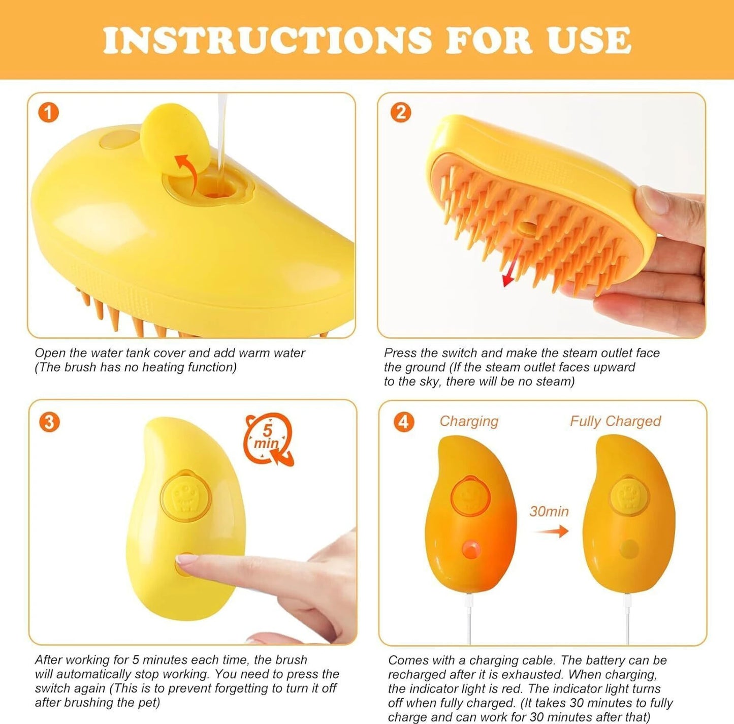 Pet Massage Spray Brush - Wuflly