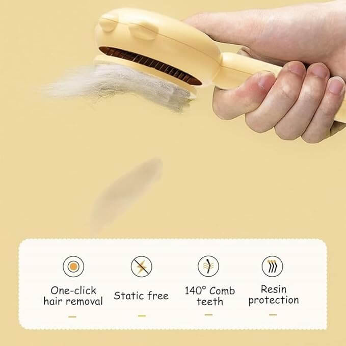 Cat hair brush, brush for hair, cat comb, hair brush, cat brush for grooming hair, short or long haired cats - Wuflly