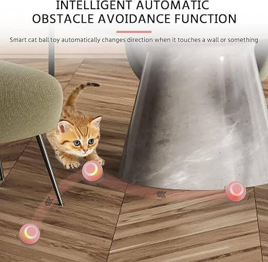Cat Toy Ball Intelligent Funny Cat Ball 360 Degree (Pack of - 1) - Wuflly
