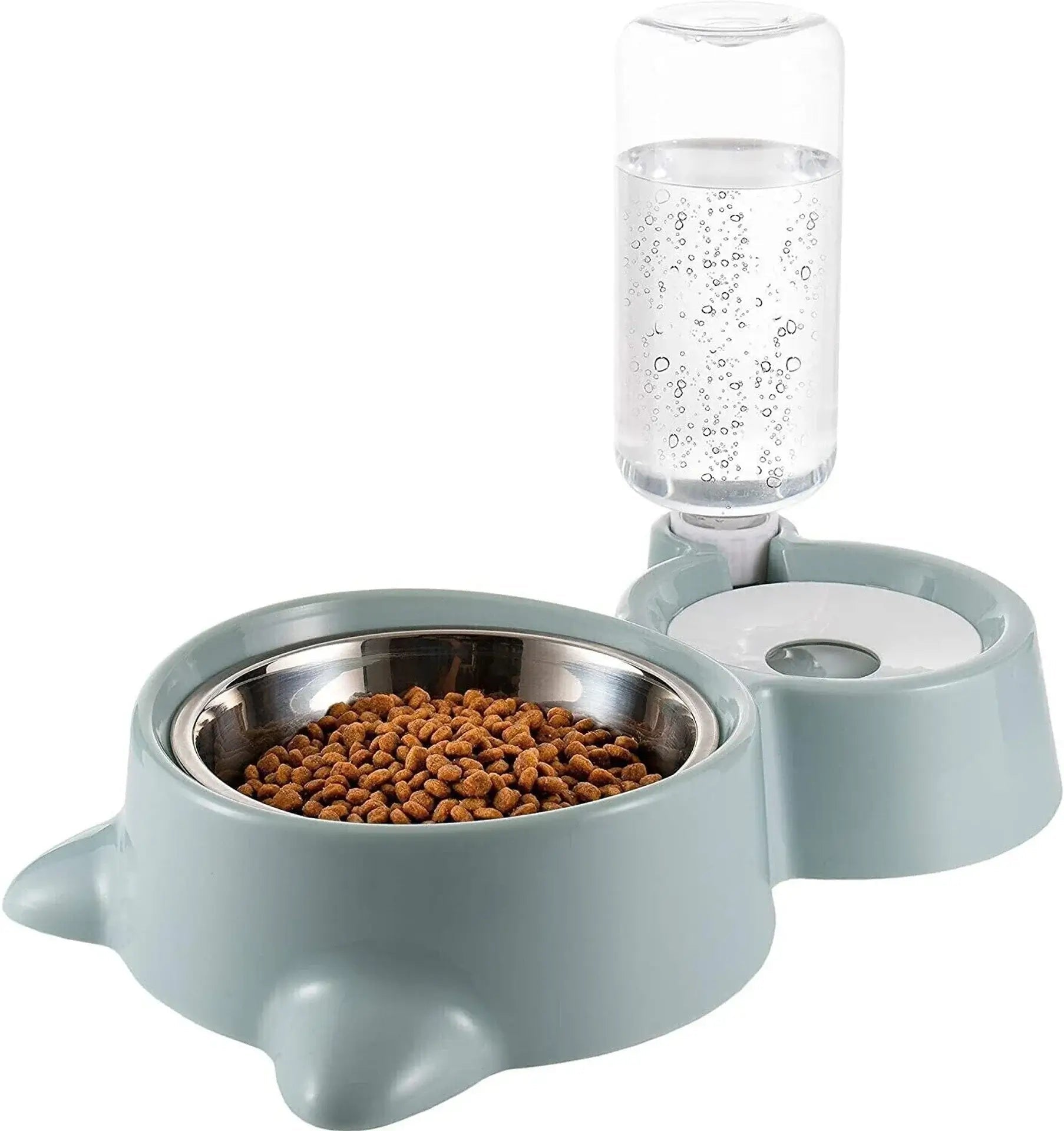 Pet Bowl & Bottle (250 ml Grey) - Wuflly