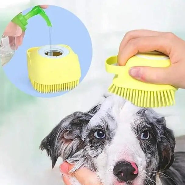 Silicone Dog Bath Brush (Multicolor) - Wuflly
