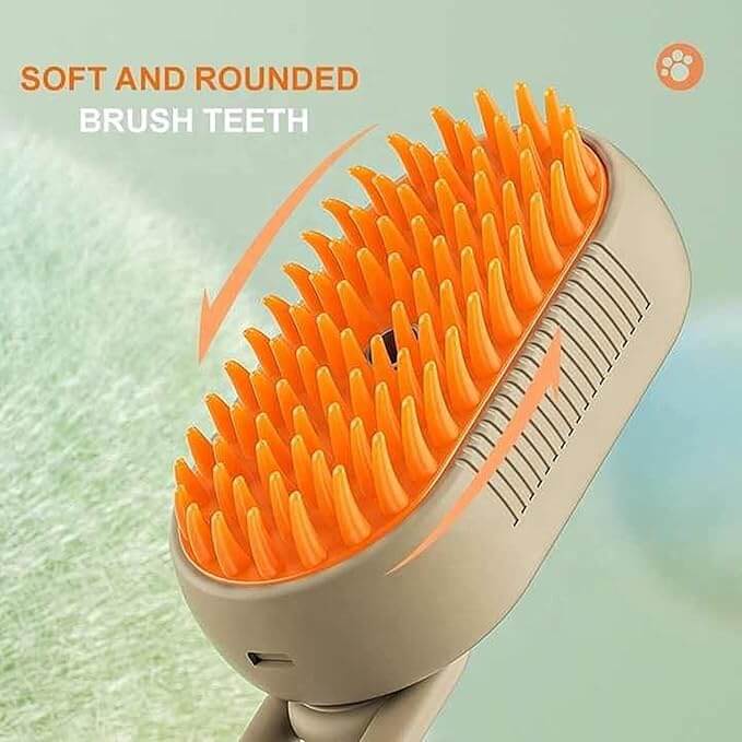 Steam Brush for Dog Cat 3 in 1 Water Brush for Dogs Silicone Massage Dog Comb Electric Multifunctional Water Brush Spa for Dogs USB Rechargeable Steamy Brush for Pets - Wuflly